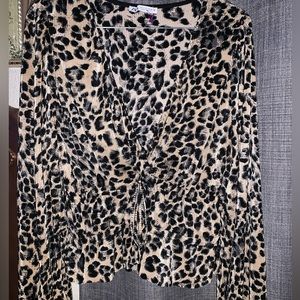 ZARA animal print blouse